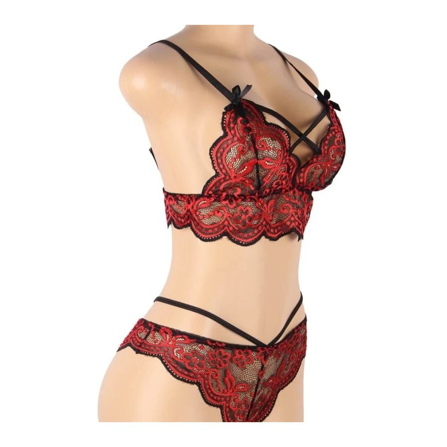 SUBBLIME - SET CONJUNTO DUAS PEAS TOP LACE E CALA L/XL